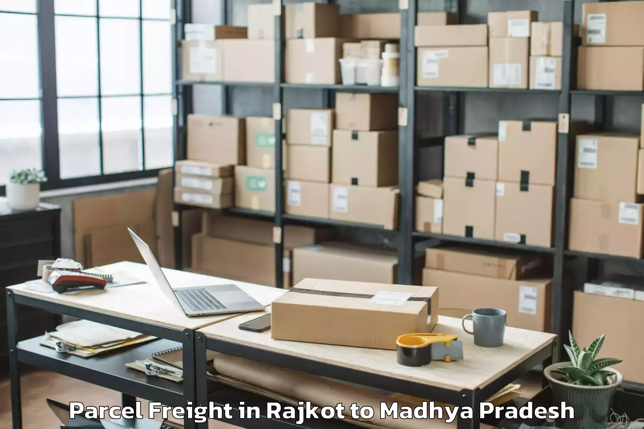 Professional Rajkot to Gautampura Parcel Freight